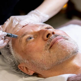 Woman receiving microneedling treatment in Horsham at Amanda's Aesthetics