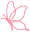 Butterfly icon symbolizing transformation and beauty